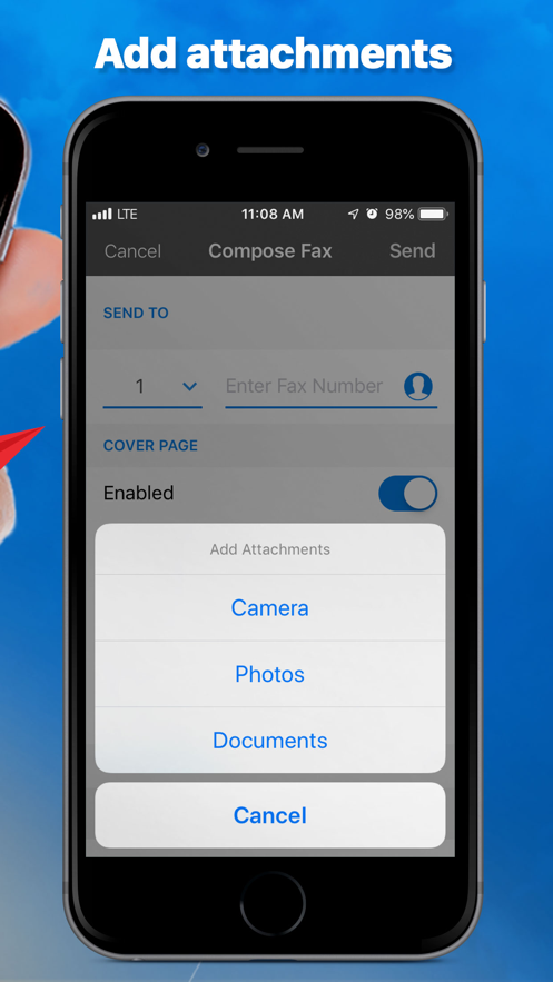 how to send free fax from iphone