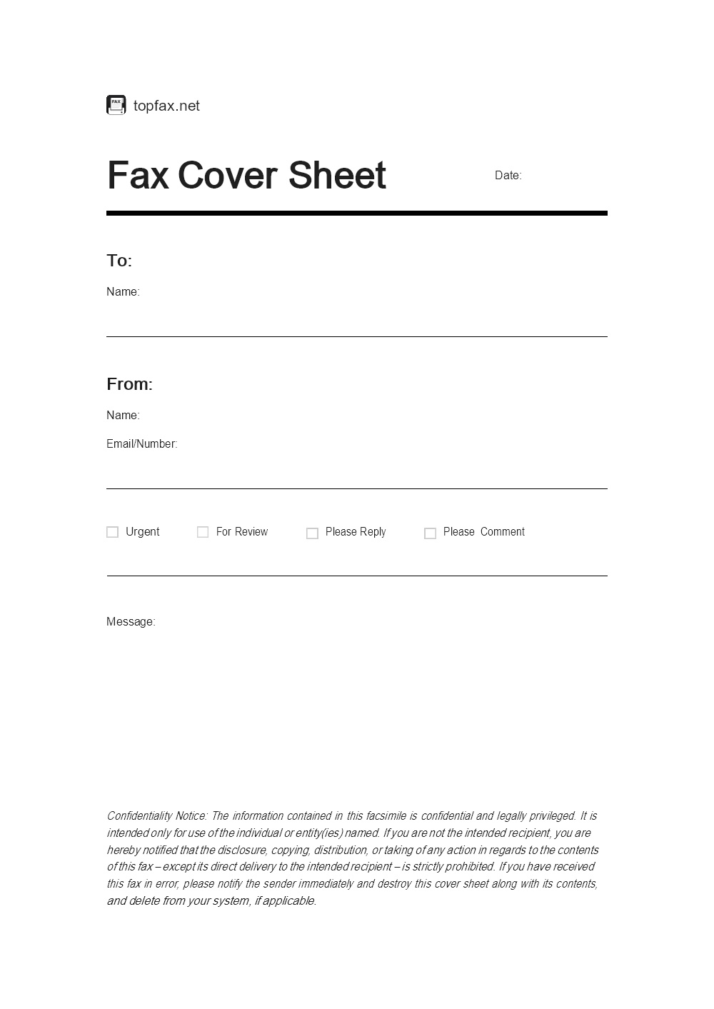 Fill Out a Fax Cover Sheet